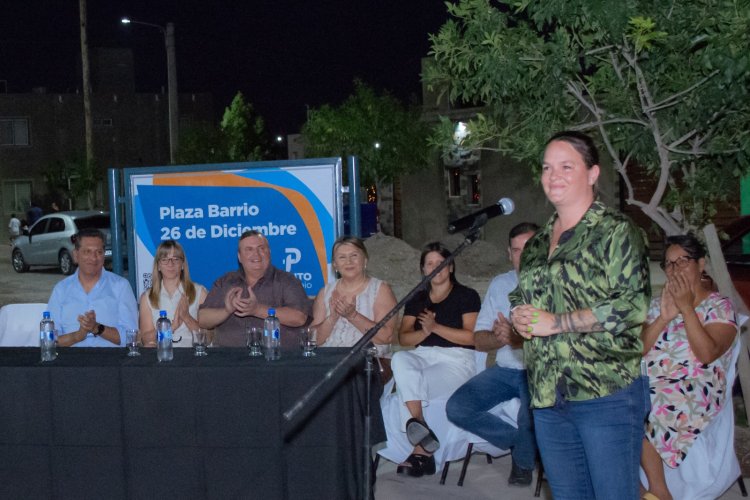 Pocito: Inauguran obras para mejorar la Plaza del Barrio 26 de Diciembre