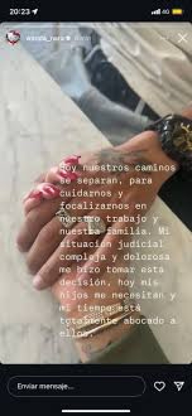 Wanda Nara anunció la ruptura con L-Gante: "Nuestros caminos se separan"