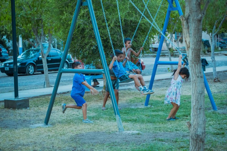 Pocito reacondicionó la plaza del Barrio Zaldívar