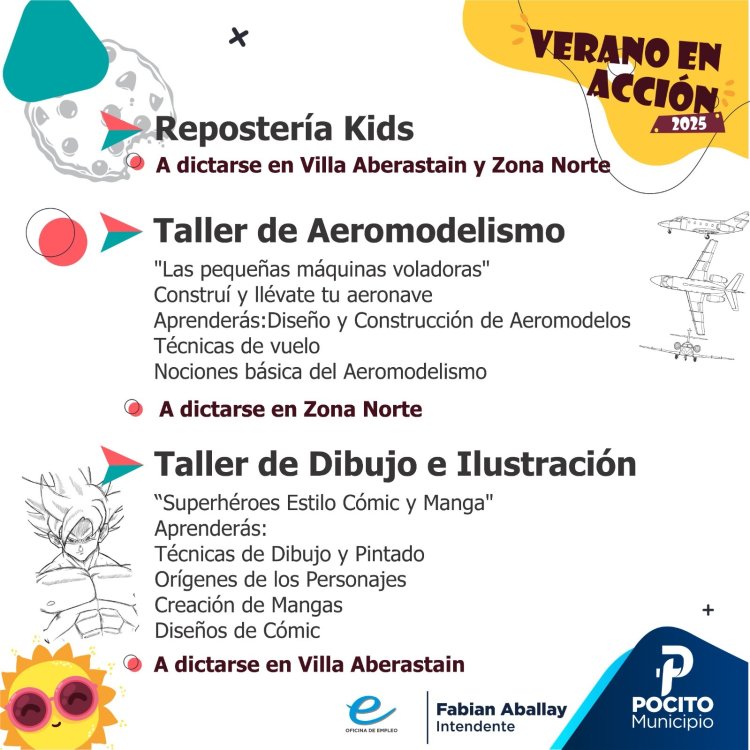 Los niños y adolescentes de Pocito podrán disfrutar de un "Verano en Acción"