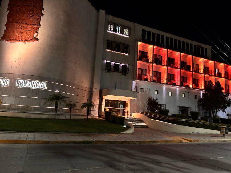 La Legislatura se iluminó de naranja 
