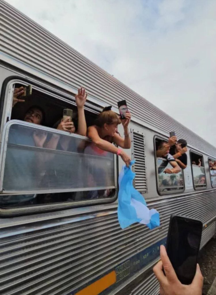 El Tren Solidario llegó a Caucete con donaciones y mucha emoción