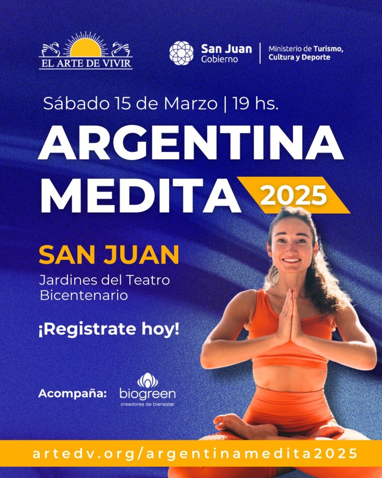San Juan se une a “Argentina Medita” para fomentar la paz y el bienestar
