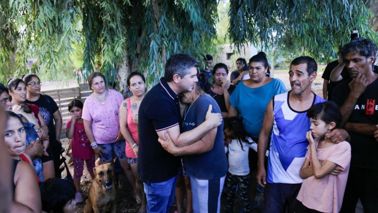 El gobernador Orrego recorrió las zonas más afectadas por las lluvias