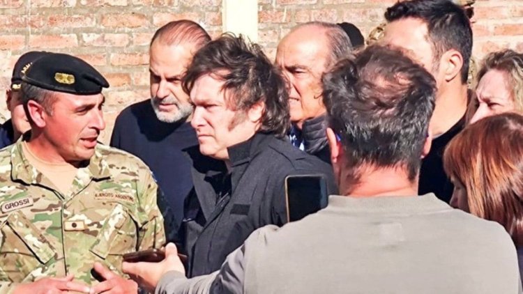 Javier Milei llegó a Bahía Blanca