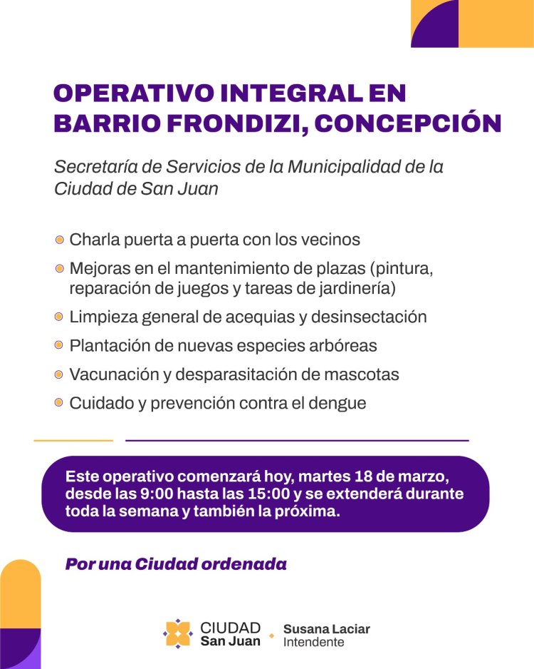 Capital realiza un operativo integral en el Barrio Frondizi