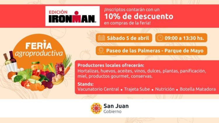 La Feria Agroproductiva se suma al IronMan 2025 con descuentos, salud y sabor