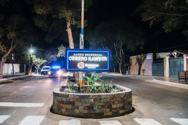 Rawson inauguró obras de puesta en valor en el Barrio Residencial Obrero