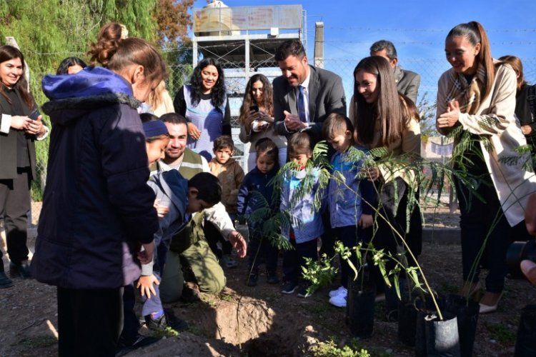 Alumnos del ENI 41 de Caucete plantaron árboles para generar conciencia