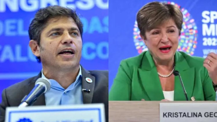 Axel Kicillof le pidió al FMI que investigue a Georgieva por hacer campaña para Milei