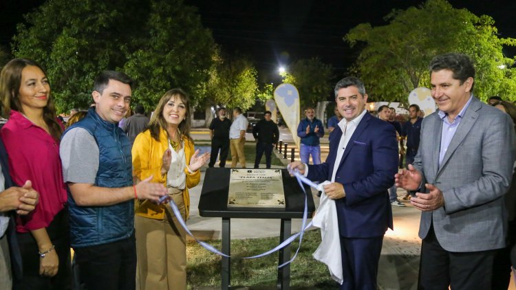 Inauguraron nuevas obras de remodelación de Plaza Italia en Capital