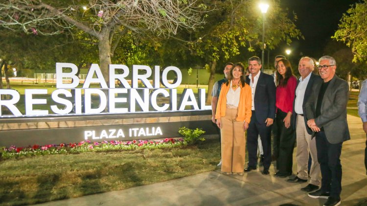 Inauguraron nuevas obras de remodelación de Plaza Italia en Capital
