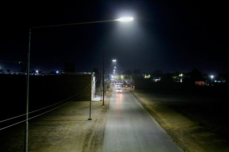 Chimbas sigue sumando nueva iluminación led a sus calles   