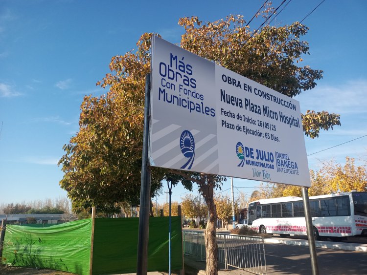 9 de Julio está remodelando una importante plaza del departamento