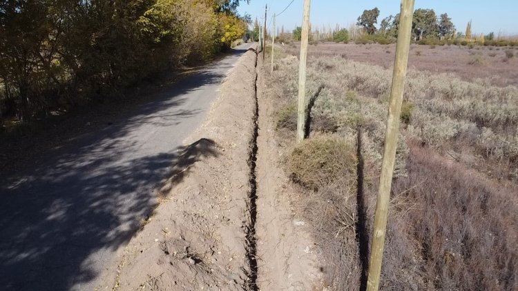 9 de Julio avanza con trabajos de canalización y desagues en el Barrio Torino