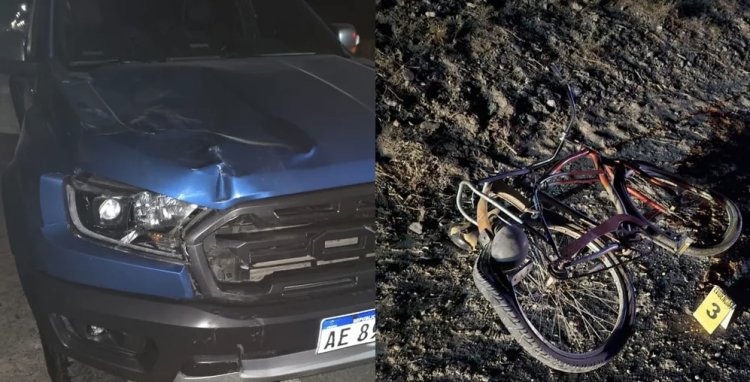 Murió un ciclista de 35 años tras chocar con una camioneta en Angaco