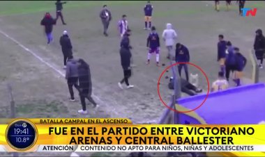 Agredieron a Luis Ventura durante una batalla campal en un partido de Victoriano Arenas