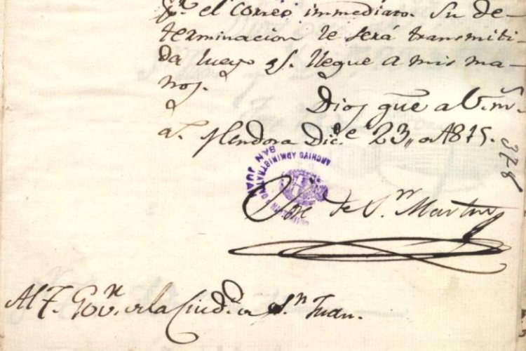 Los documentos que recuerdan el vínculo de San Martín con San Juan