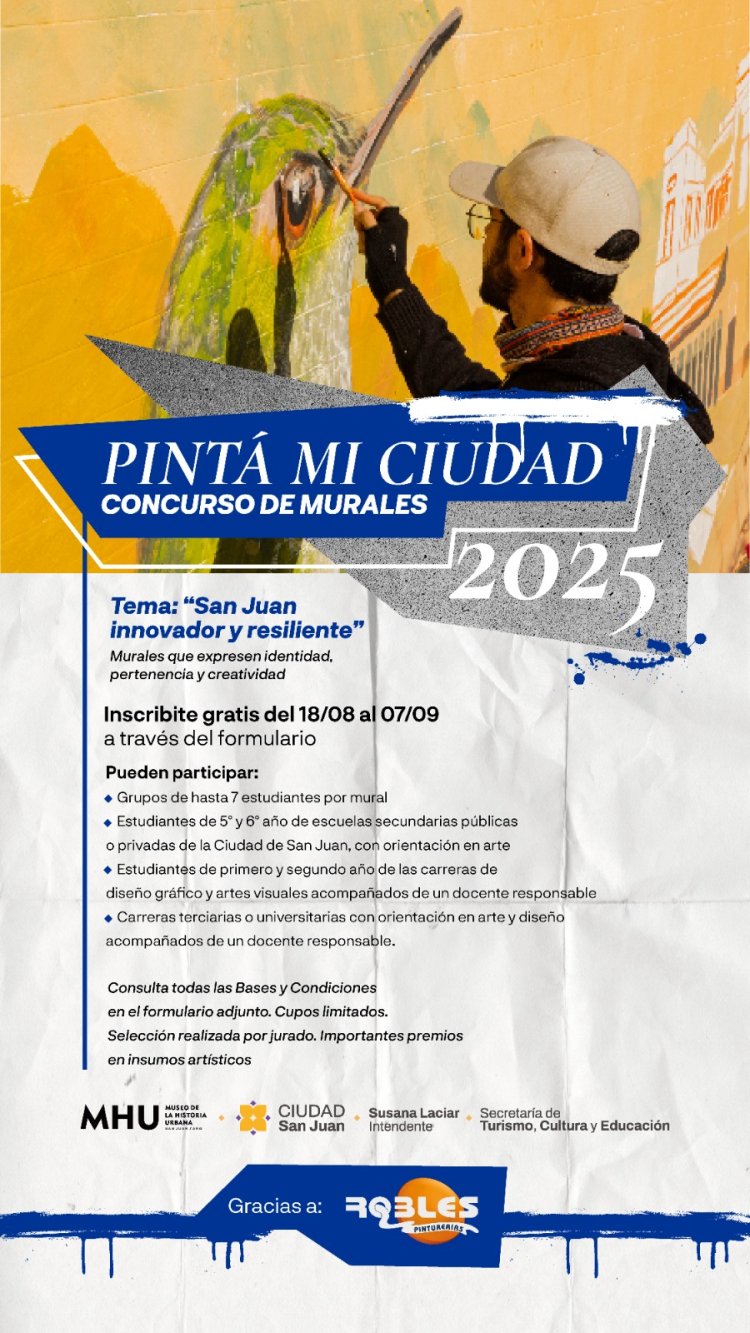 San Juan convoca a jóvenes artistas a dejar huella en la Ciudad