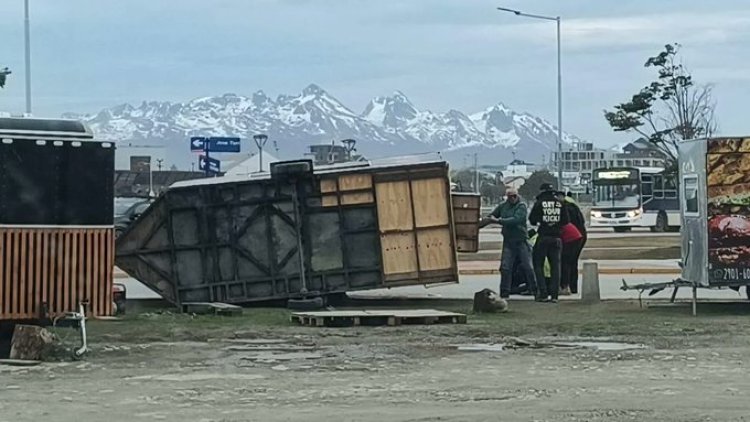 Desastre en Ushuaia por un fuerte temporal de viento