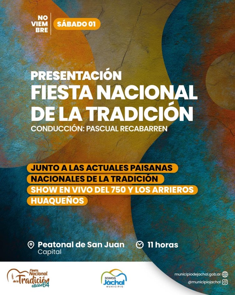 Jáchal presenta la fiesta Nacional de la Tradición en la Capital sanjuanina