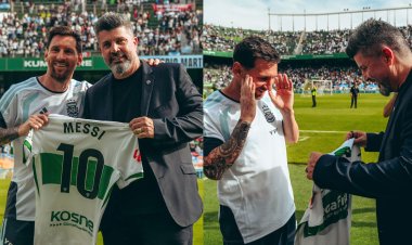 La emoción de Messi en su regreso a España