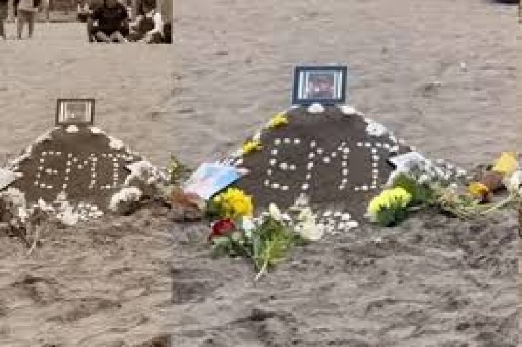 La familia de un sanjuanino desaparecido en La Serena realizó un emotivo homenaje junto al mar