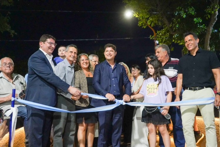 Santa Lucía inauguró la nueva Plaza Juan Manuel Fangio