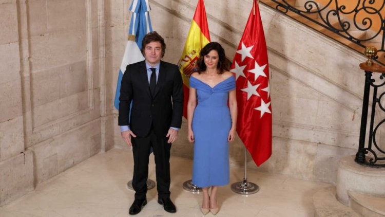 Javier Milei se reúne con la española Isabel Díaz Ayuso en Casa Rosada