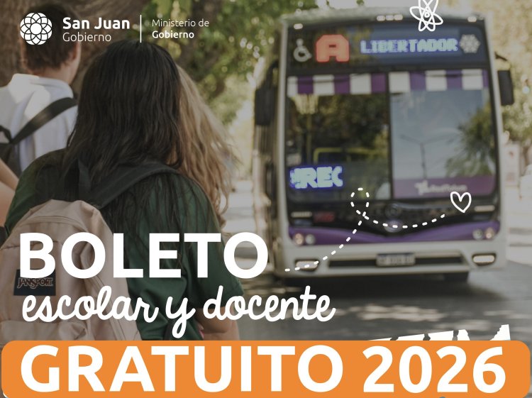El Boleto Escolar y Docente Gratuito comenzará a funcionar el 18 de febrero