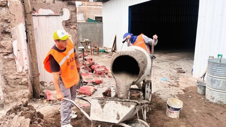 En Santa Lucía avanza las obras en la Unión Vecinal Villa Fort