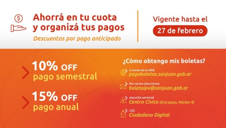 Últimos días para acceder a descuentos en el pago anual y semestral del IPV