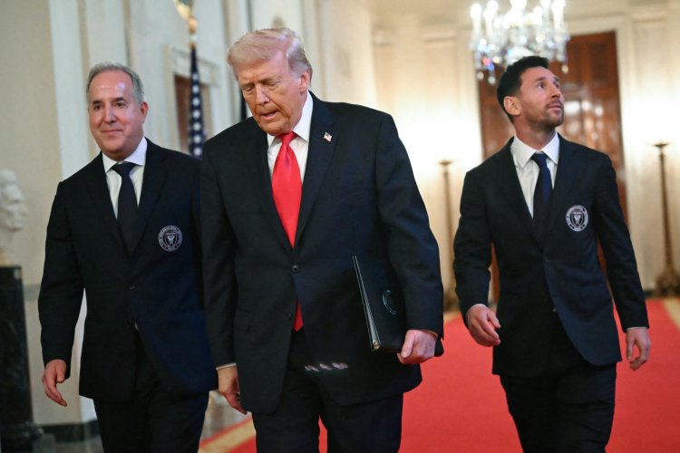 Messi entró junto a Donald Trump en la Casa Blanca