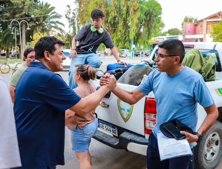 Matias Espejo despidió a la delegación Jachalera que competirá en el Argentino de Ciclismo.