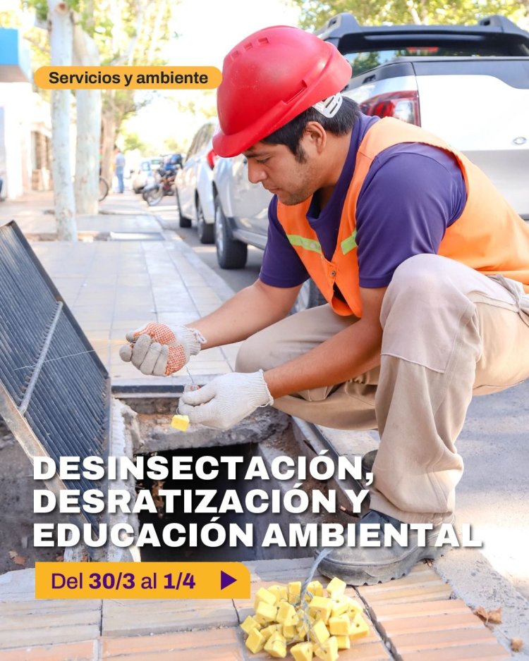 Desinsectación, desratización y educación ambiental: operativo del 30 de marzo al 1 de abril