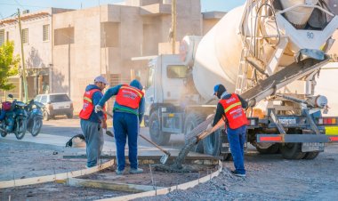 Rivadavia avanza con más obras: nuevas veredas en el barrio Del Bono Green