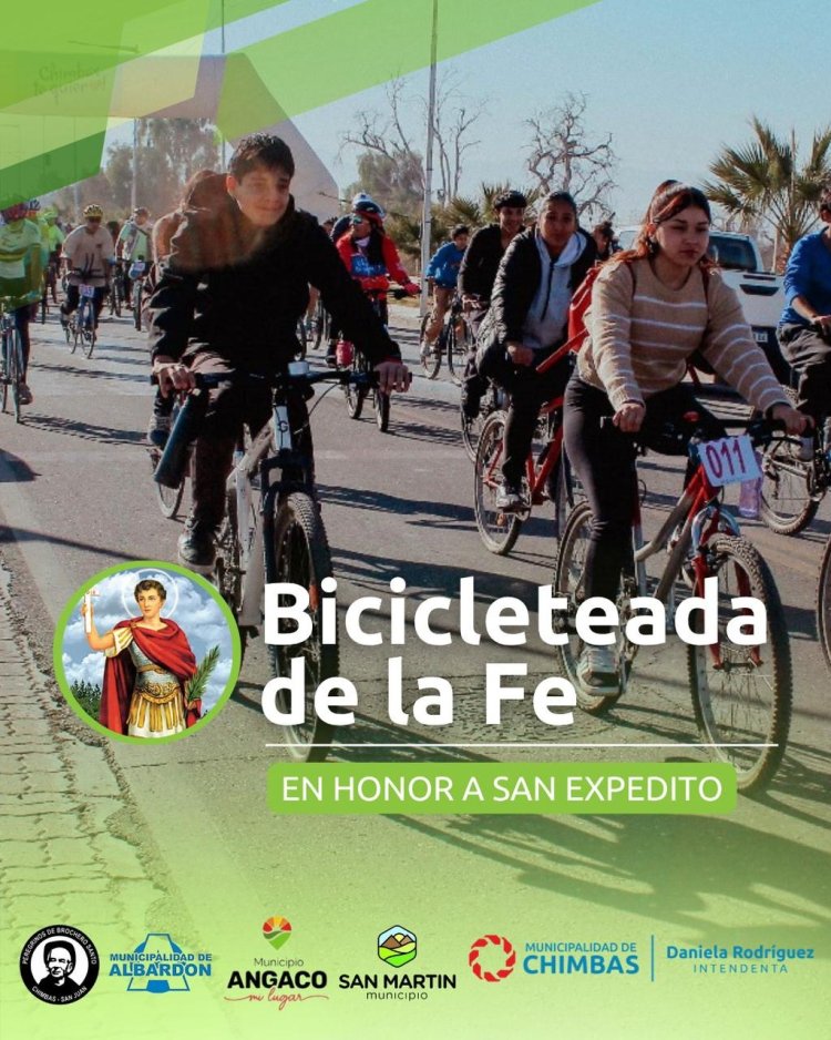 Chimbas impulsa la bicicleteara regional de la Fe en honor a San Expedito