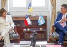 Bullrich desembarcó en Chile y se reunió con José Antonio Kast