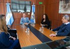 Fabián Martín recibió a autoridades de Santander Argentina