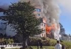 Se incendió un histórico hotel en Bariloche