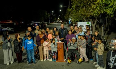Pocito inauguró la nueva iluminación LED de Villa San Ceferino