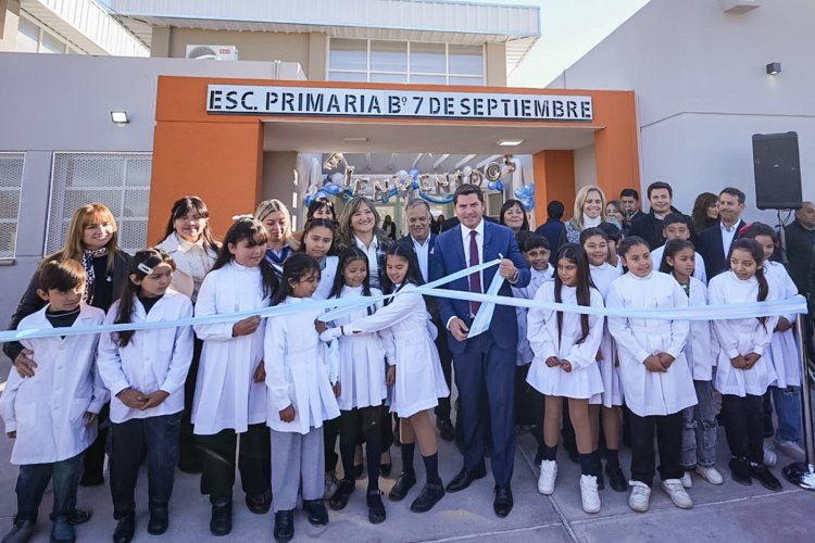 Orrego inauguró en Chimbas una nueva escuela y un ENI para fortalecer la educación pública