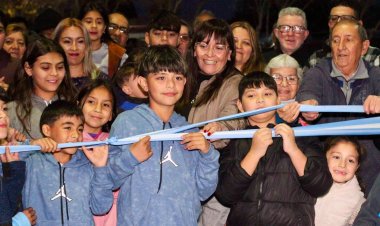 Chimbas inauguró la nueva plaza de los lotes hogares N 8 Y 15