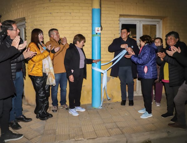 Jáchal inauguró obra de pavimentación e iluminación LED en calles Sarmiento y Rawson