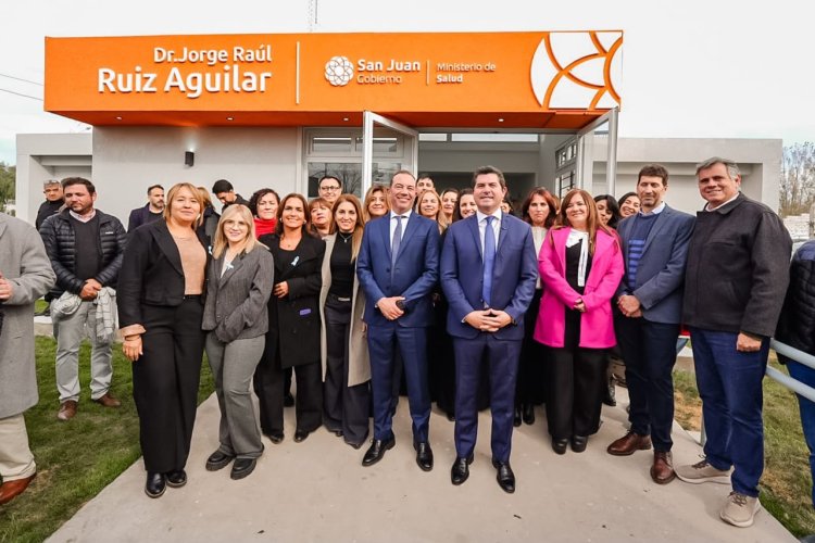 Orrego inauguró la ampliación y remodelación del CAPS Ruiz Aguilar para fortalecer la atención de salud en Chimbas