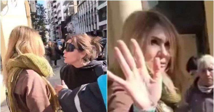 Lilia Lemoine le dio un cachetazo a una mujer que la insultó y escupió en la cara