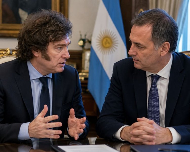 Javier Milei llegó al país desde España y recibe a Manuel Adorni para definir su salida