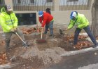 La Ciudad trabajó para contener el ingreso de agua provocado por la rotura de un caño en Rivadavia