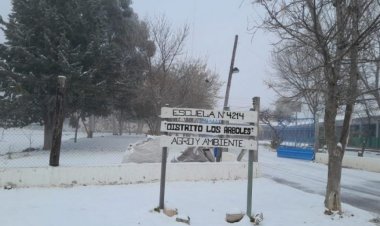 Suspendieron las clases en algunas ciudades de Mendoza por nevadas y temperaturas bajo cero