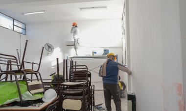 Durante el receso invernal, avanzan los trabajos de mantenimiento en 160 escuelas